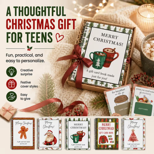 DIY Spiral-Bound Christmas Gift Card Book | Personalized Festive Xmas Gift