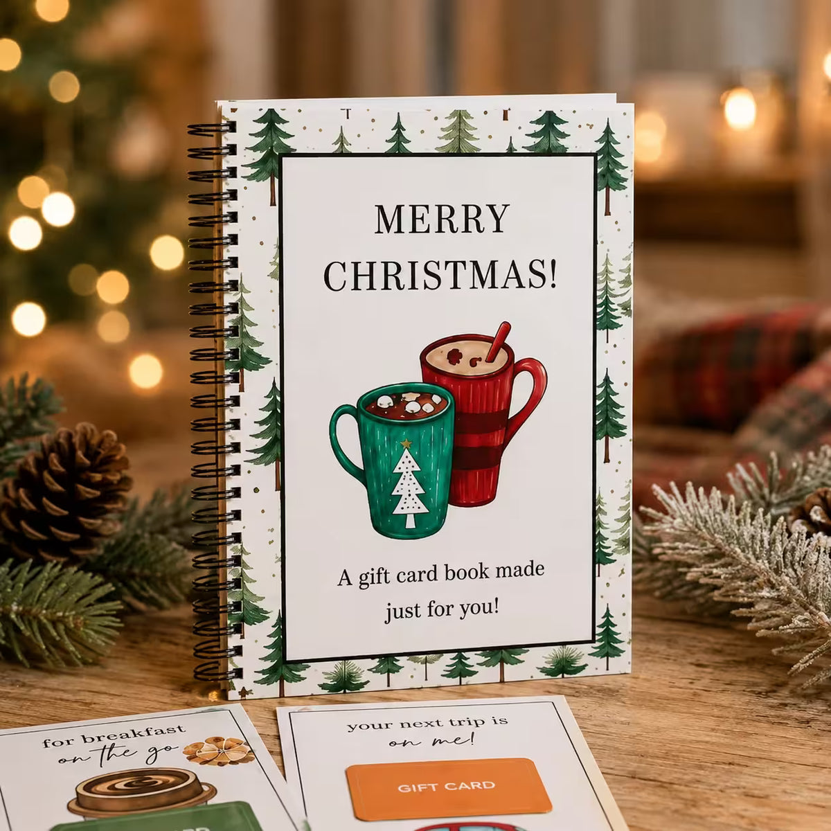 DIY Spiral-Bound Christmas Gift Card Book | Personalized Festive Xmas Gift