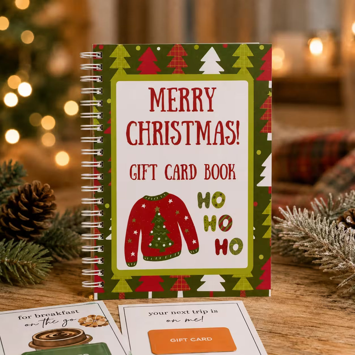 DIY Spiral-Bound Christmas Gift Card Book | Personalized Festive Xmas Gift