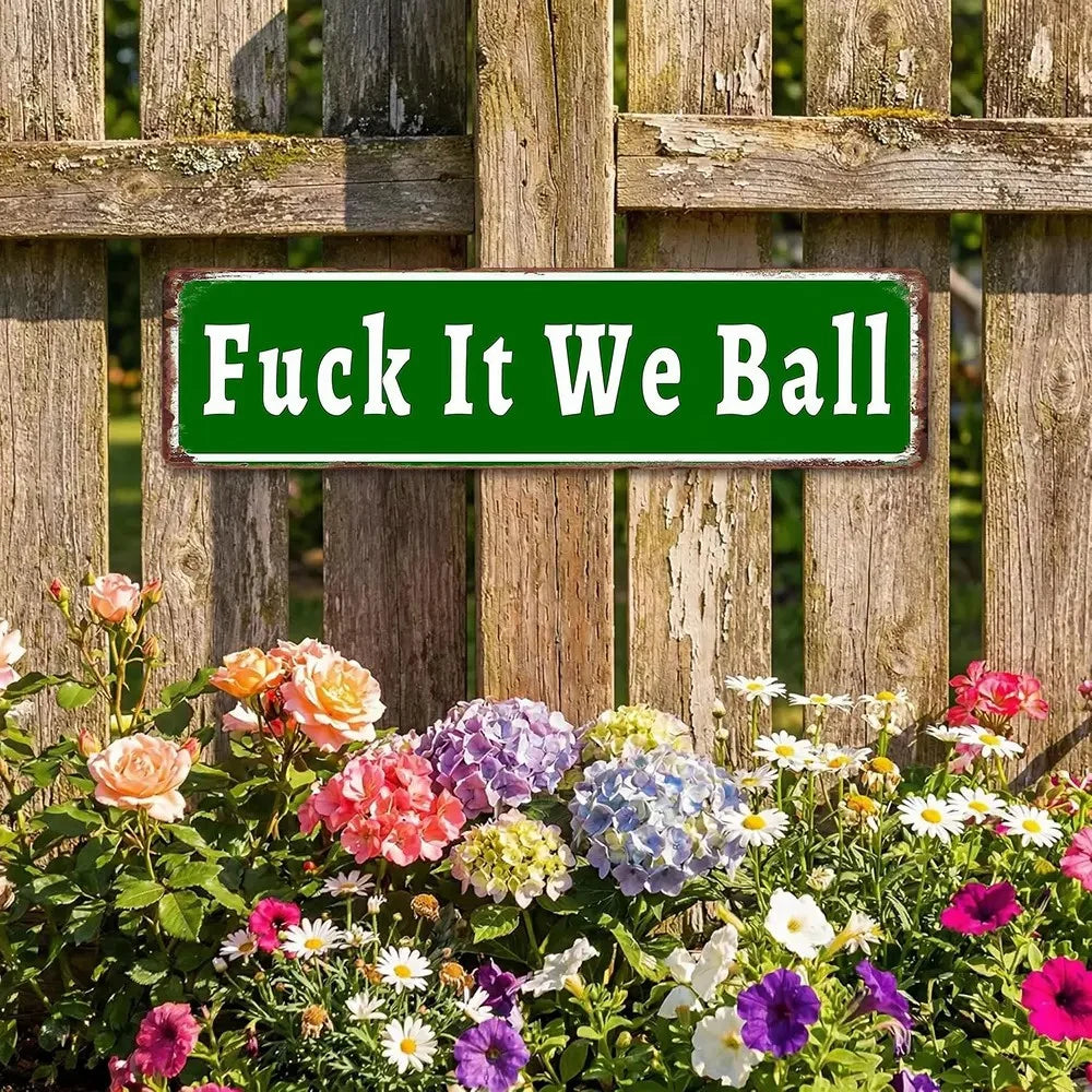 Fuck It We Ball Aluminum Funny Street Sign