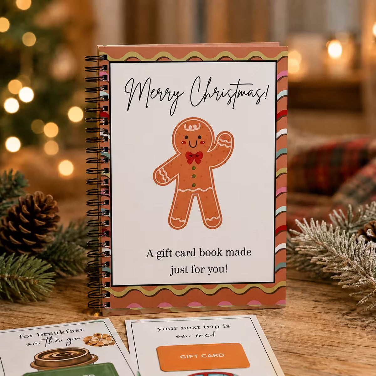 DIY Spiral-Bound Christmas Gift Card Book | Personalized Festive Xmas Gift