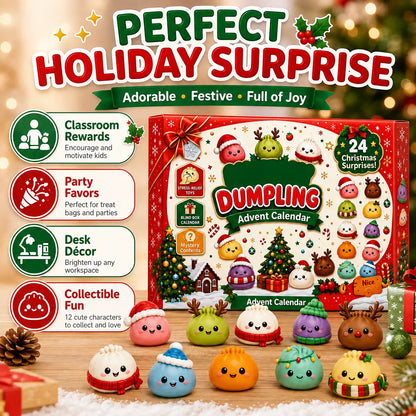 24 Days of Christmas Surprises – Dumpling Squishy Advent Calendar 🎄