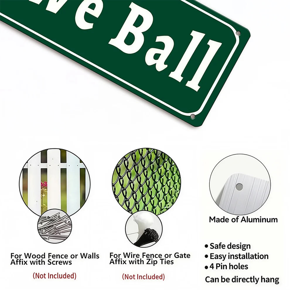 Fuck It We Ball Aluminum Funny Street Sign