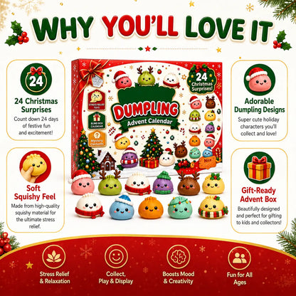 24 Days of Christmas Surprises – Dumpling Squishy Advent Calendar 🎄