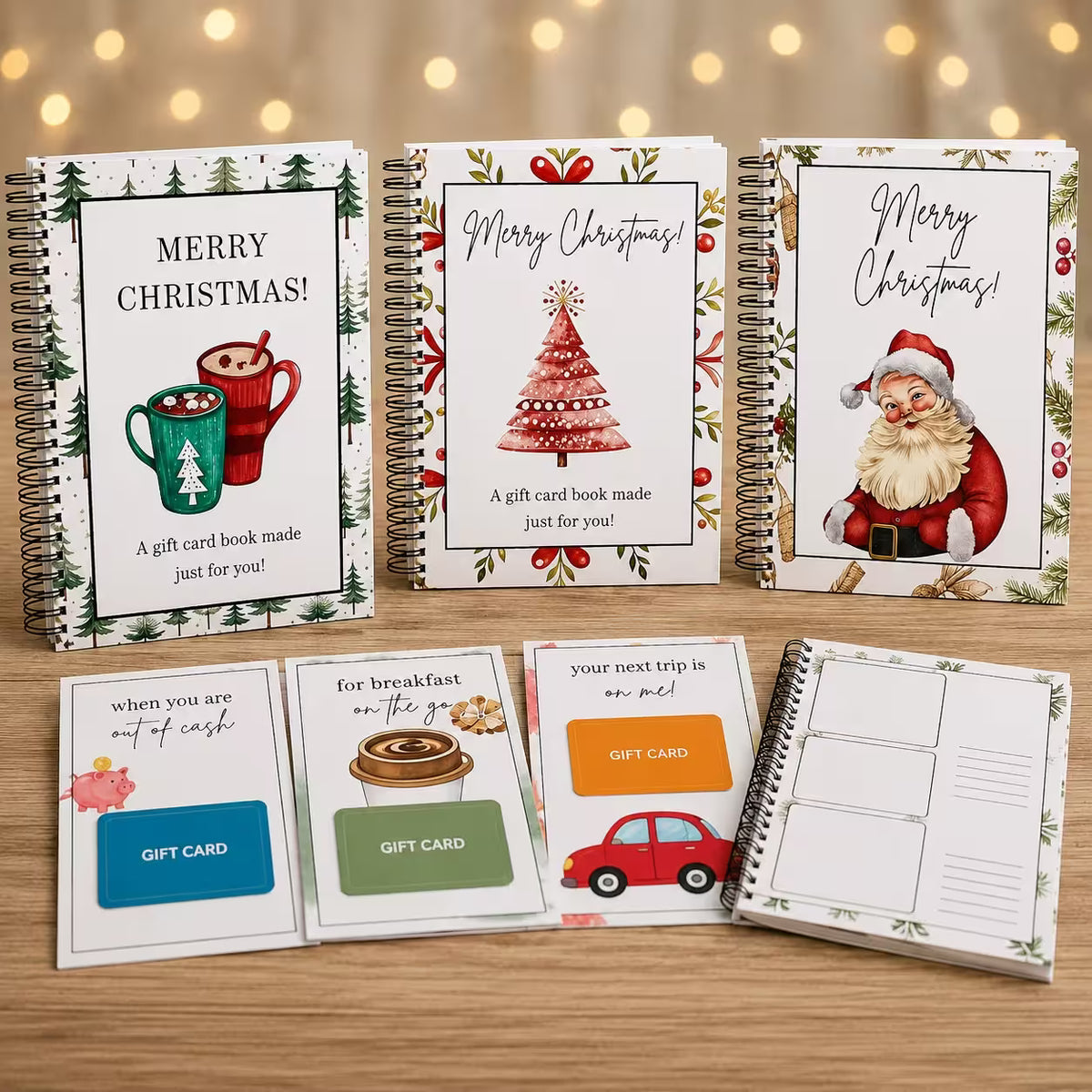 DIY Spiral-Bound Christmas Gift Card Book | Personalized Festive Xmas Gift