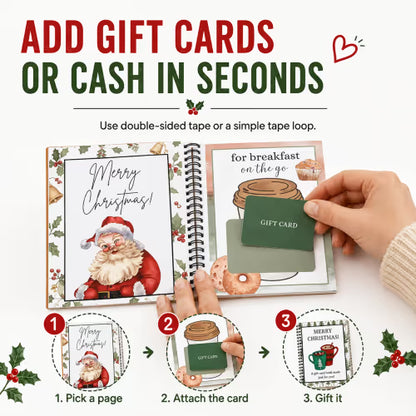 DIY Spiral-Bound Christmas Gift Card Book | Personalized Festive Xmas Gift